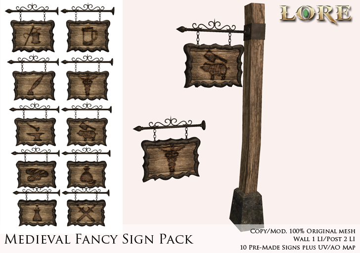 Medieval Fancy Sign Ad