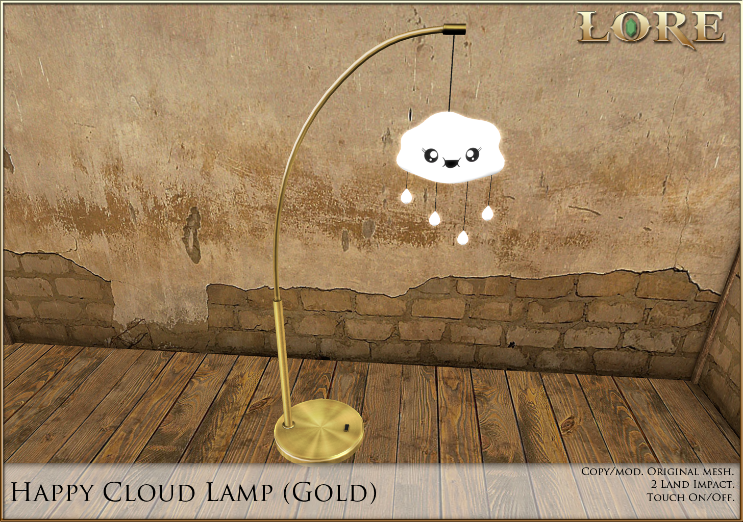 Happy Cloud Lamp gold
